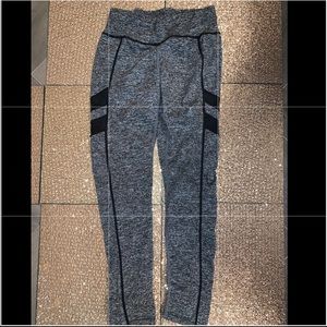 Yoga leggings pants with sheer stripe